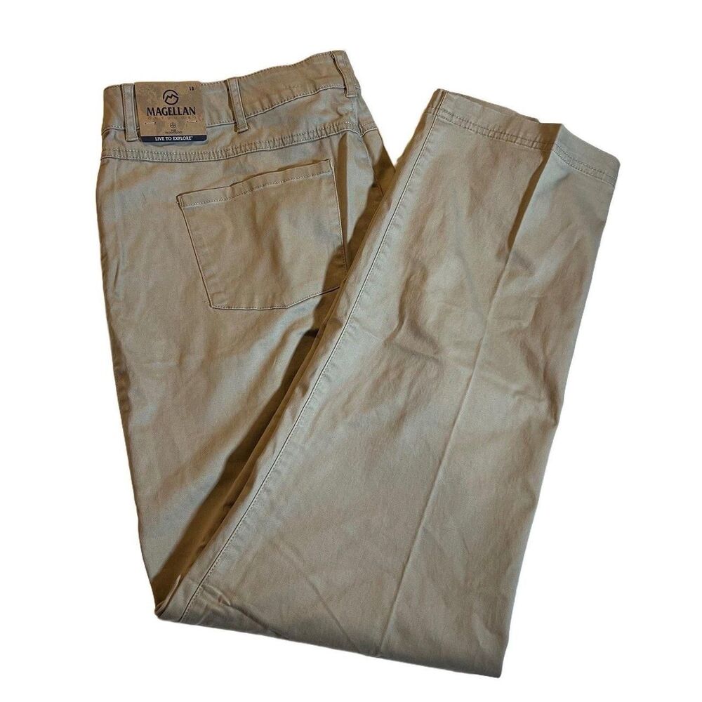 NEW Womens Magellan‎ Outdoor Willow Creek Twill Pants Size 18 Stretch Khaki